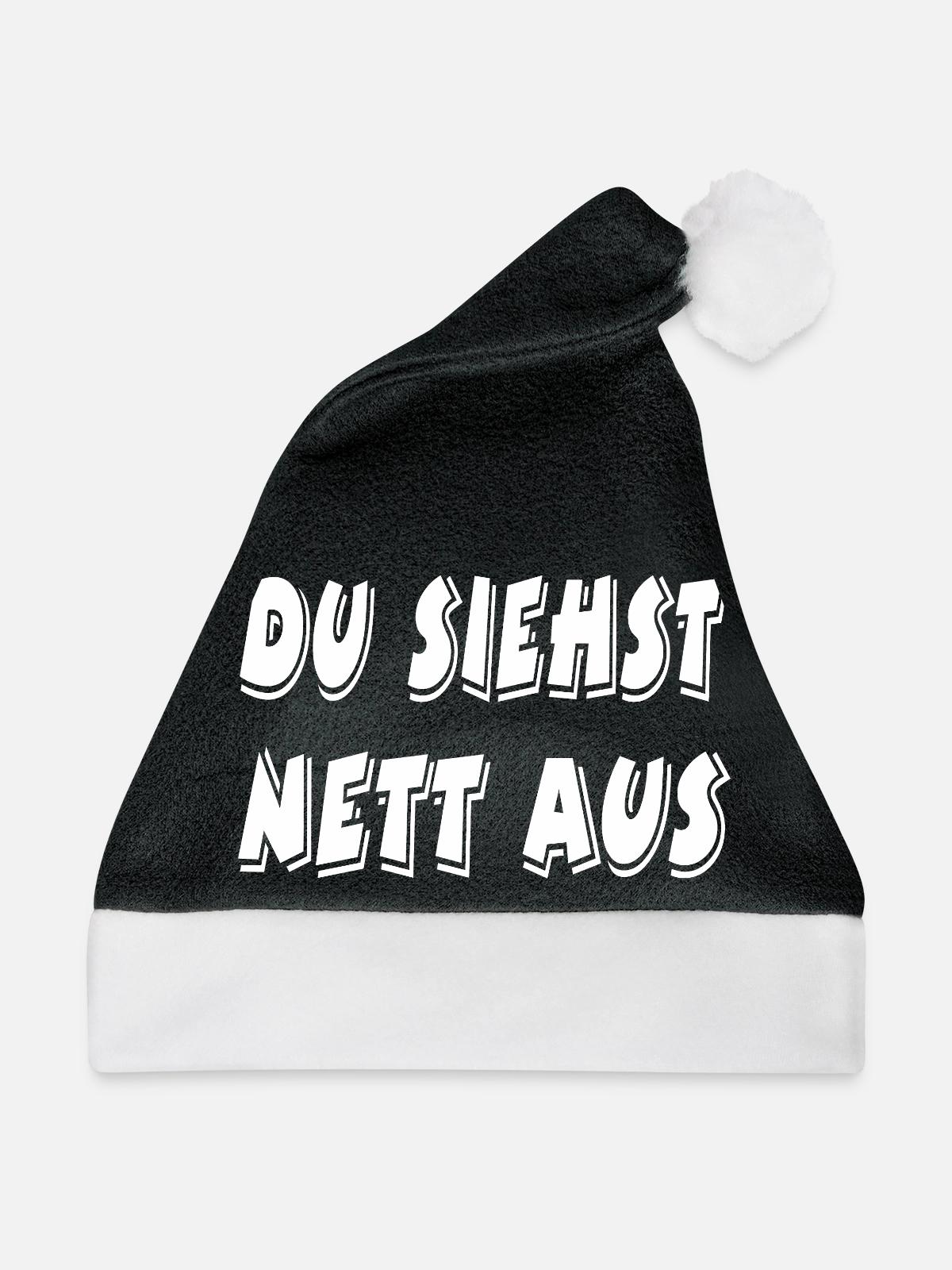 Nett - Weihnachtsmütze - Schwarz/Weiß - Vorne