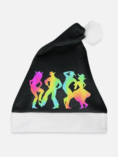 Square Dance - Weihnachtsmütze - Schwarz/Weiß - Vorne