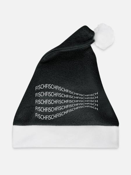 Fisch - Weihnachtsmütze - Schwarz/Weiß