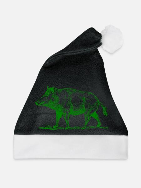 pig39 - Weihnachtsmütze - Schwarz/Weiß