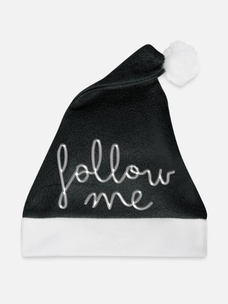 follow me - Weihnachtsmütze - Schwarz/Weiß