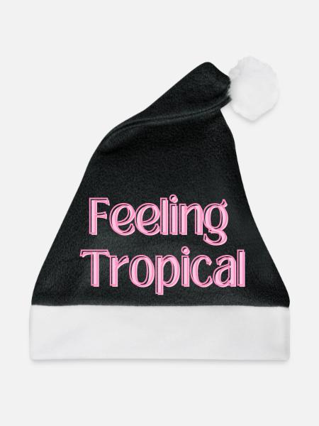 Feeling Tropical - Weihnachtsmütze - Schwarz/Weiß