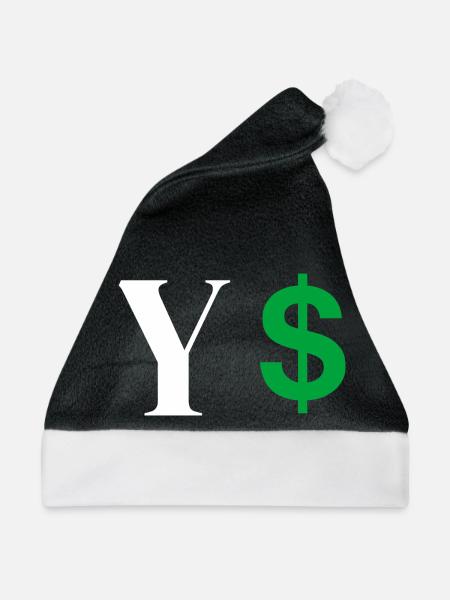 Buchstabe y Dollar - Weihnachtsmütze - Schwarz/Weiß - Vorne