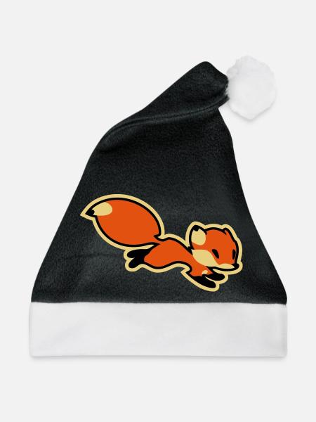Fox - Weihnachtsmütze - Schwarz/Weiß