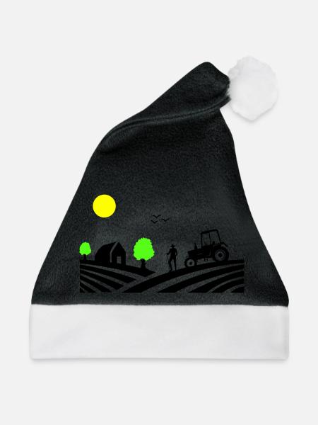 traktor farm - Weihnachtsmütze - Schwarz/Weiß