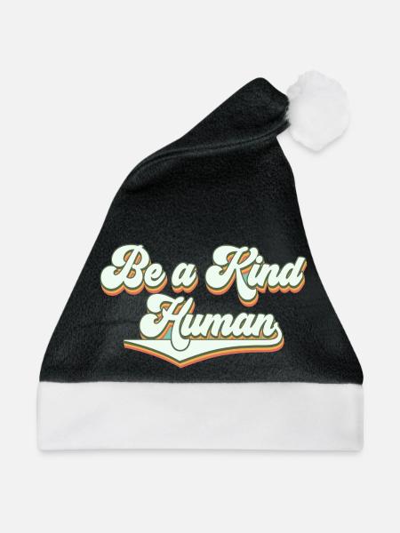 Be a kind human - Weihnachtsmütze - Schwarz/Weiß