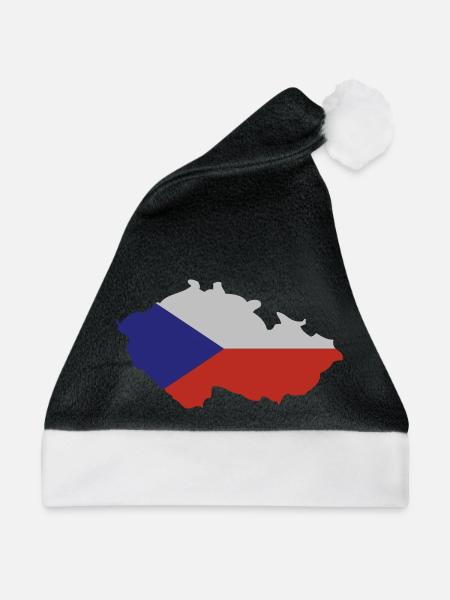 Czech Republic Shape - Weihnachtsmütze - Schwarz/Weiß