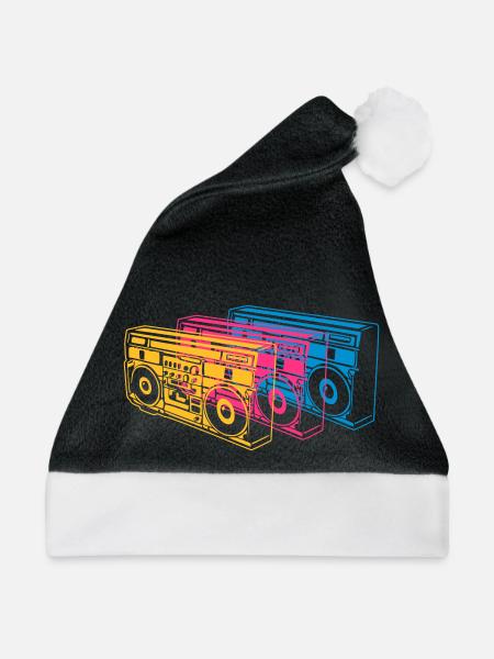 Radio - Weihnachtsmütze - Schwarz/Weiß