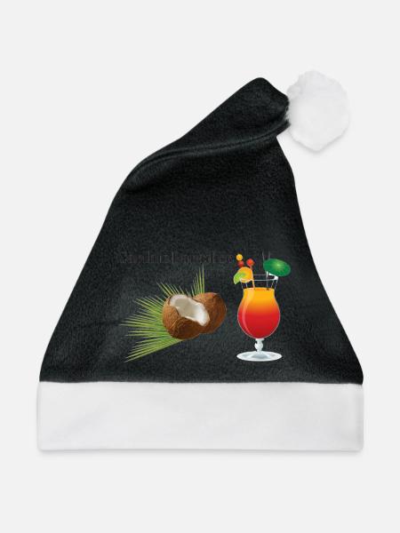 Happy Caribic Paradise - Weihnachtsmütze - Schwarz/Weiß