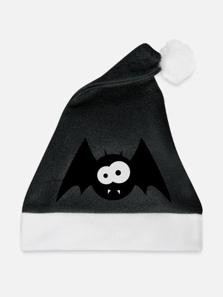 süße Tierchen-Edition: Fledermäusel - Weihnachtsmütze - Schwarz/Weiß