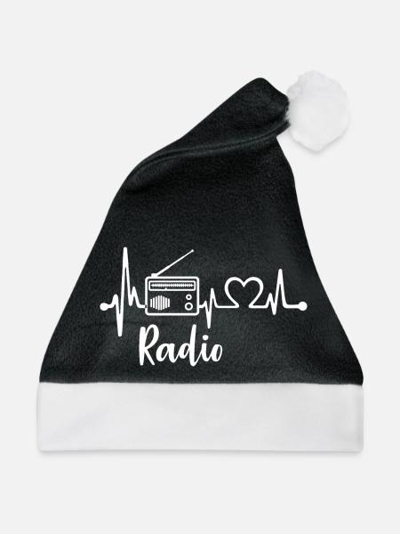 Radio Heartbeat - Weihnachtsmütze - Schwarz/Weiß