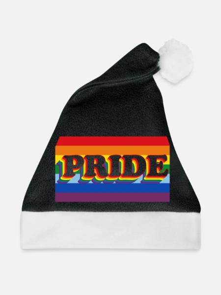 Regenbogenfahne pride - Weihnachtsmütze - Schwarz/Weiß