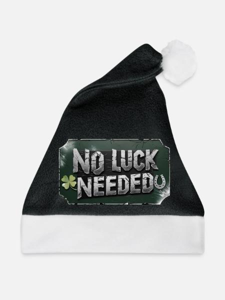 no luck needed - St.Patrick´s Day - Weihnachtsmütze - Schwarz/Weiß