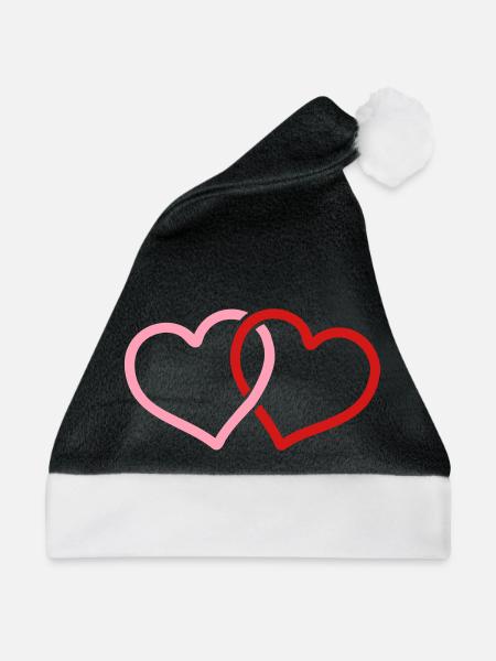 heart - Weihnachtsmütze - Schwarz/Weiß