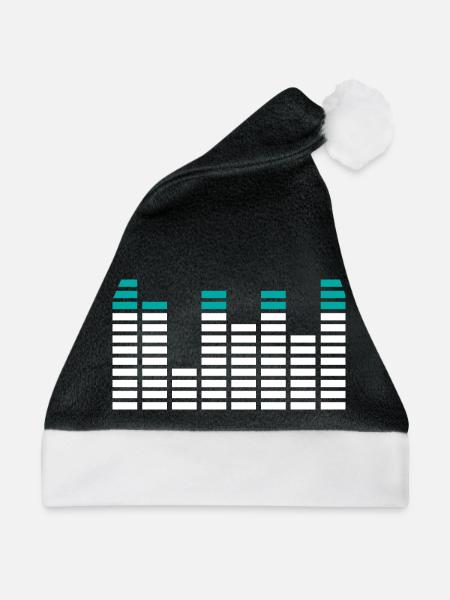 Music Energy Equalizer Beat - Weihnachtsmütze - Schwarz/Weiß