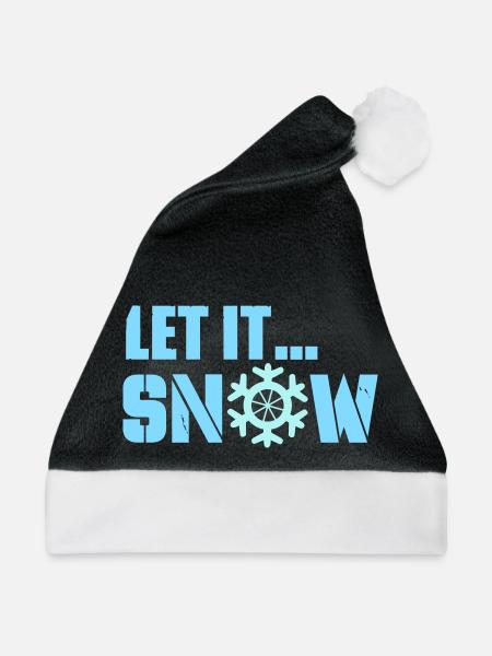 let it snow - Weihnachtsmütze - Schwarz/Weiß