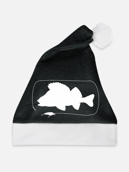 Barsch mit Wobbler - Weihnachtsmütze - Schwarz/Weiß
