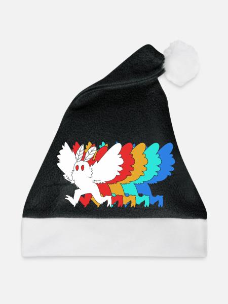 Mottenmann - Weihnachtsmütze - Schwarz/Weiß - Vorne