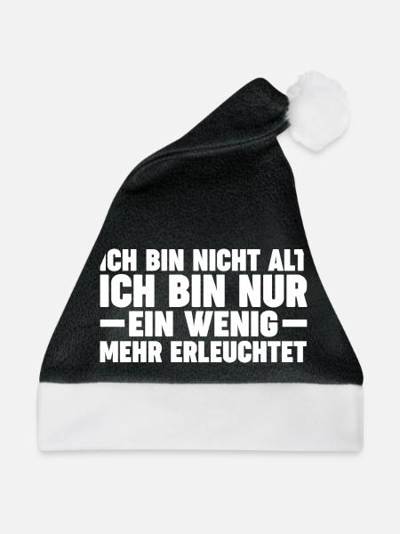 Ich Bin Nicht Alt Geburtstag - Weihnachtsmütze - Schwarz/Weiß - Vorne