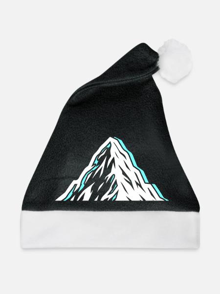 Berge Symbol - Weihnachtsmütze - Schwarz/Weiß