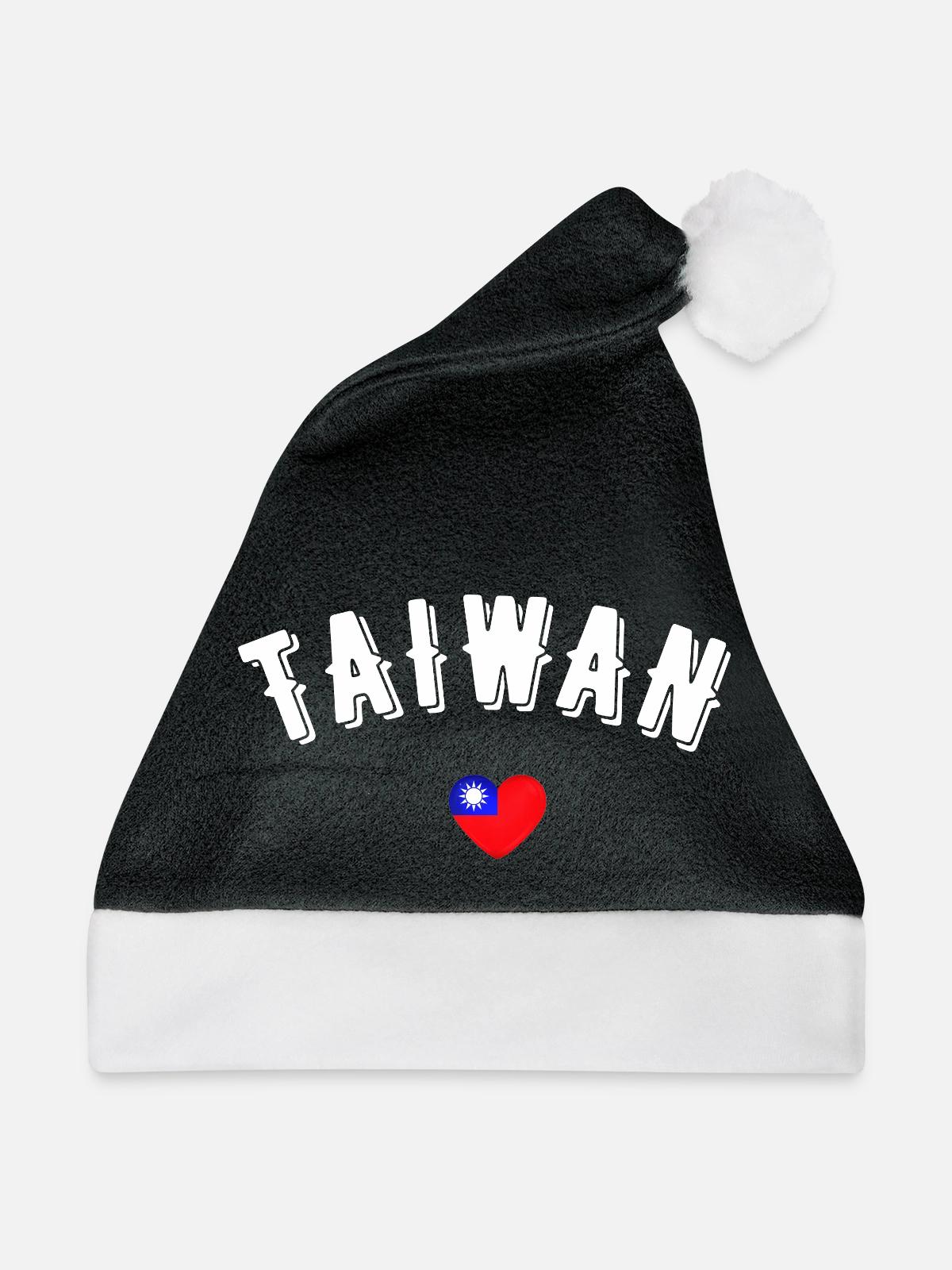 Taiwan - Weihnachtsmütze - Schwarz/Weiß - Vorne