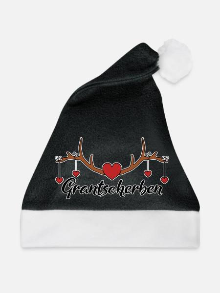 Dialekt Grantscherben - Weihnachtsmütze - Schwarz/Weiß