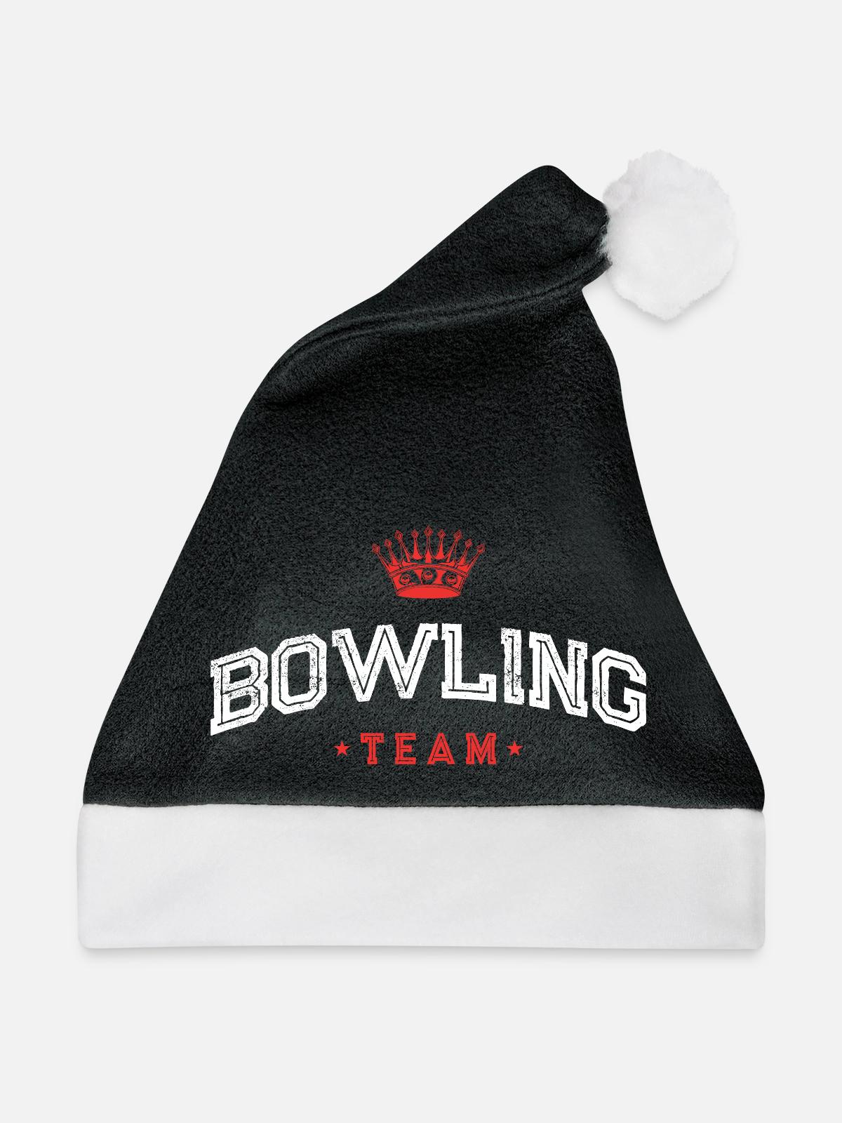Bowling Team - Weihnachtsmütze - Schwarz/Weiß - Vorne