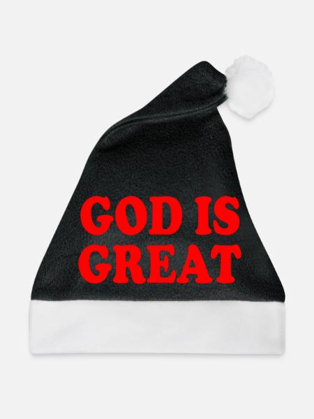 god is great - Weihnachtsmütze - Schwarz/Weiß