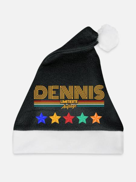 Dennis - Weihnachtsmütze - Schwarz/Weiß - Vorne