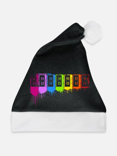 Rainbow Cassettes - Weihnachtsmütze - Schwarz/Weiß