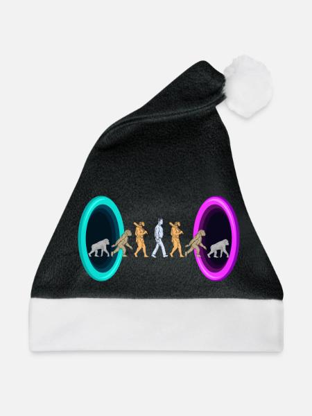 Evolution durch Portale - Weihnachtsmütze - Schwarz/Weiß