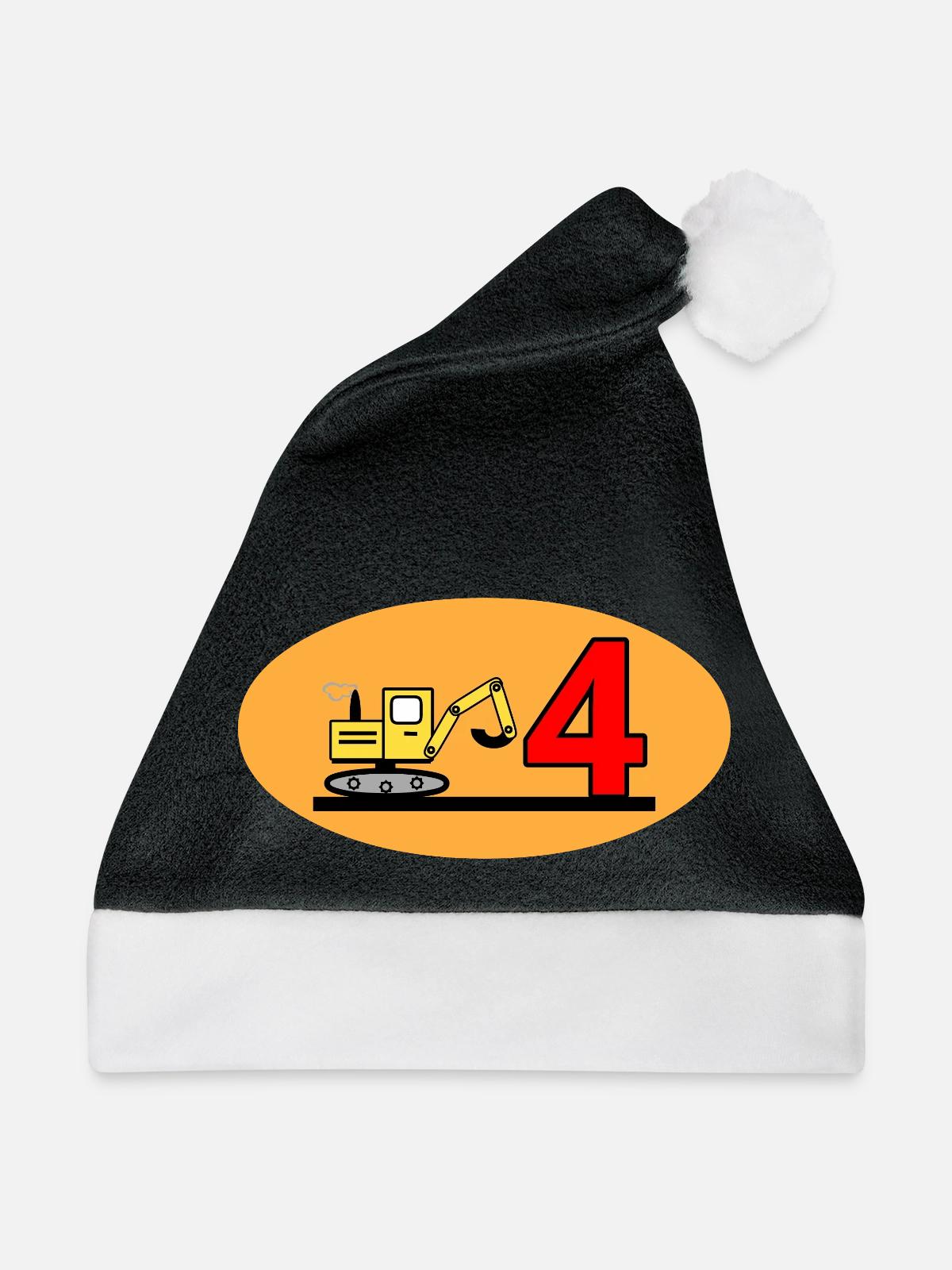 Bagger - Weihnachtsmütze - Schwarz/Weiß - Vorne