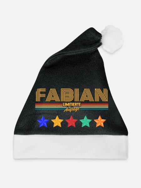 Fabian - Weihnachtsmütze - Schwarz/Weiß - Vorne