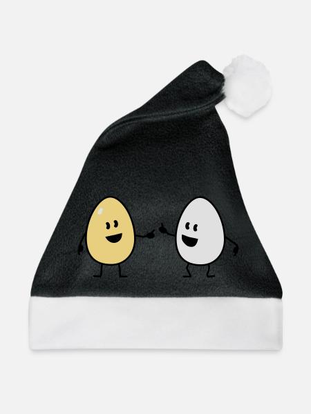 eggs - Weihnachtsmütze - Schwarz/Weiß
