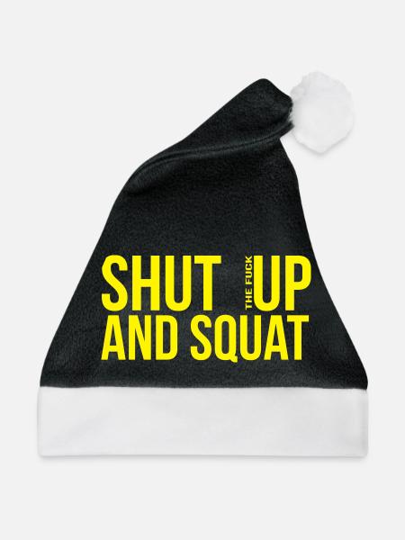 shut up and squat - Weihnachtsmütze - Schwarz/Weiß