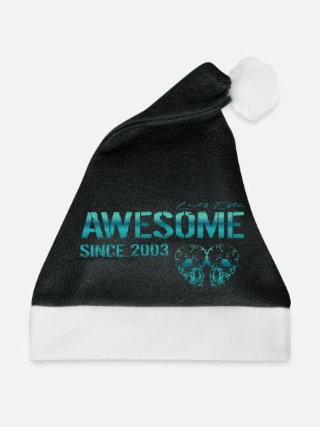 Awesome since 2003 Geschenk - Weihnachtsmütze - Schwarz/Weiß