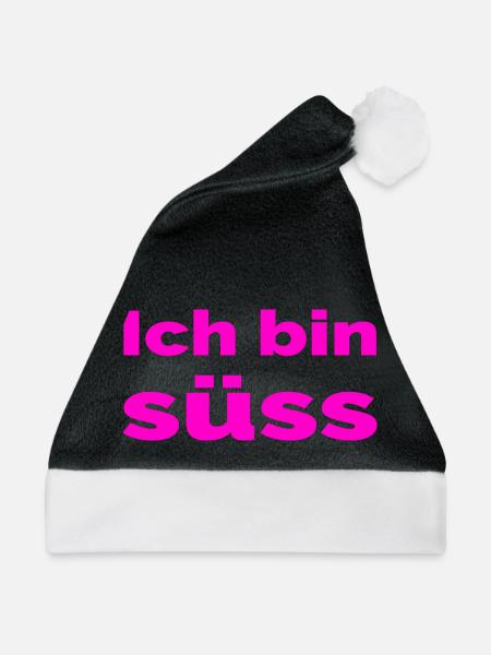 Süss - Weihnachtsmütze - Schwarz/Weiß - Vorne