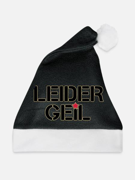 Leider Geil - Weihnachtsmütze - Schwarz/Weiß