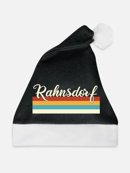 Rahnsdorf - Treptow - Köpenick - Berlin - Retro - Weihnachtsmütze - Schwarz/Weiß - Vorne