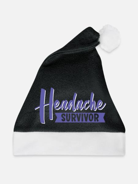 Headache Survivor - Weihnachtsmütze - Schwarz/Weiß