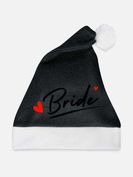 Brautherzen - Brautgeschenk - Weihnachtsmütze - Schwarz/Weiß