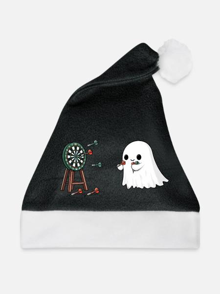 Geist Dartspieler Kostüm Halloween - Weihnachtsmütze - Schwarz/Weiß