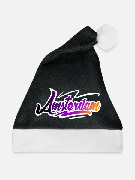 Amsterdam - Weihnachtsmütze - Schwarz/Weiß