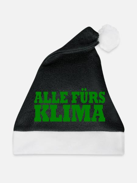Alle fürs klima - Weihnachtsmütze - Schwarz/Weiß