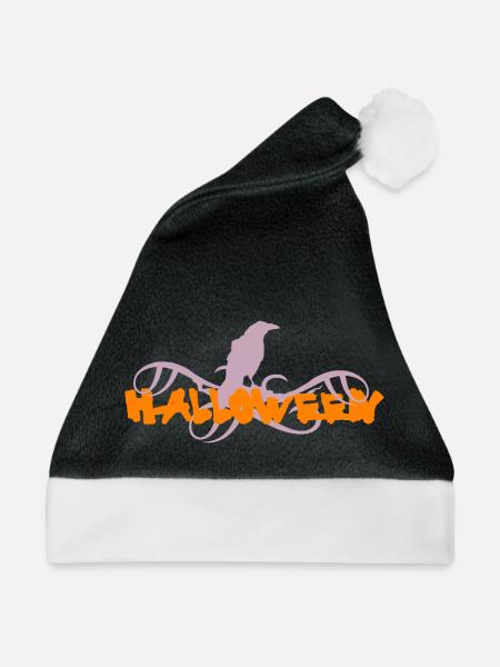 Halloween - Rabe - Weihnachtsmütze - Schwarz/Weiß