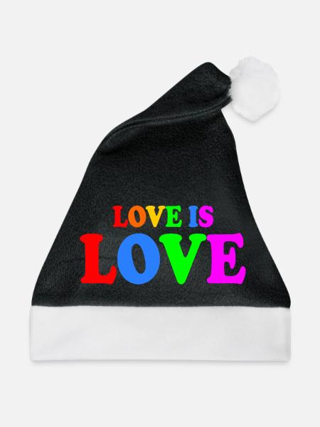Love is love - Weihnachtsmütze - Schwarz/Weiß