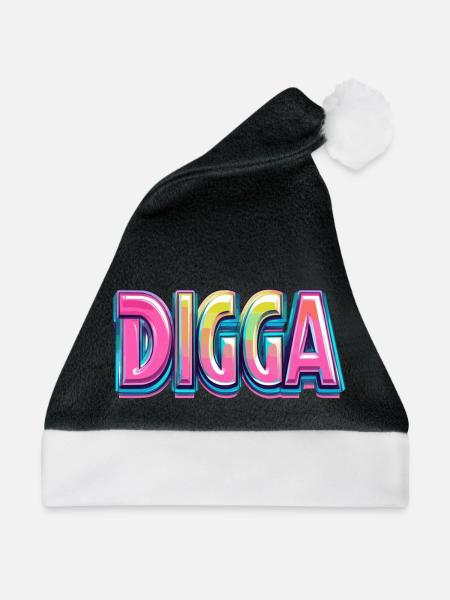 DIGGA - Weihnachtsmütze - Schwarz/Weiß