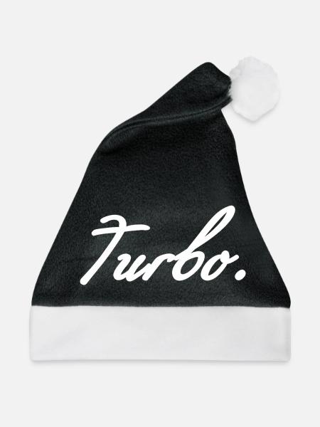 Turbo weis - Weihnachtsmütze - Schwarz/Weiß