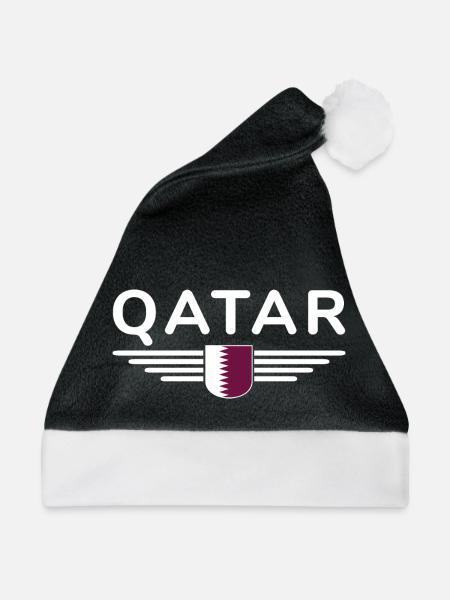 Katar Design – Exklusiv und Modern - Weihnachtsmütze - Schwarz/Weiß - Vorne