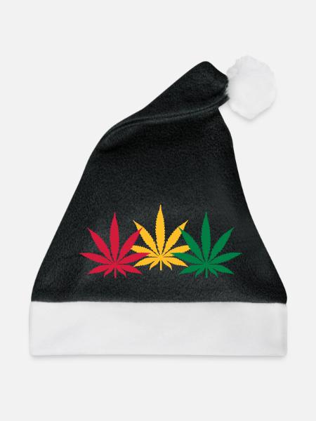 Marihuana - Weihnachtsmütze - Schwarz/Weiß